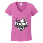 Women's Heavy Cotton 100% Cotton V Neck T Shirt Thumbnail