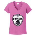 Women's Heavy Cotton 100% Cotton V Neck T Shirt Thumbnail