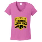 Women's Heavy Cotton 100% Cotton V Neck T Shirt Thumbnail