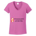 Women's Heavy Cotton 100% Cotton V Neck T Shirt Thumbnail