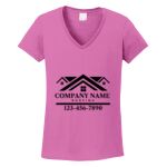 Women's Heavy Cotton 100% Cotton V Neck T Shirt Thumbnail