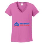 Women's Heavy Cotton 100% Cotton V Neck T Shirt Thumbnail