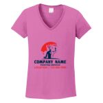 Women's Heavy Cotton 100% Cotton V Neck T Shirt Thumbnail