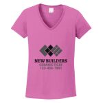 Women's Heavy Cotton 100% Cotton V Neck T Shirt Thumbnail