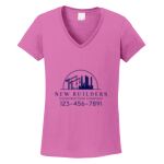 Women's Heavy Cotton 100% Cotton V Neck T Shirt Thumbnail