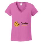 Women's Heavy Cotton 100% Cotton V Neck T Shirt Thumbnail