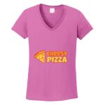 Women's Heavy Cotton 100% Cotton V Neck T Shirt Thumbnail