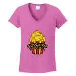 Women's Heavy Cotton 100% Cotton V Neck T Shirt Thumbnail