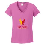 Women's Heavy Cotton 100% Cotton V Neck T Shirt Thumbnail