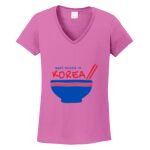 Women's Heavy Cotton 100% Cotton V Neck T Shirt Thumbnail