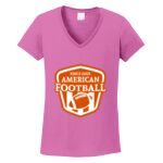 Women's Heavy Cotton 100% Cotton V Neck T Shirt Thumbnail