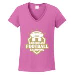 Women's Heavy Cotton 100% Cotton V Neck T Shirt Thumbnail