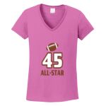 Women's Heavy Cotton 100% Cotton V Neck T Shirt Thumbnail