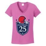 Women's Heavy Cotton 100% Cotton V Neck T Shirt Thumbnail