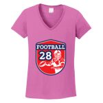 Women's Heavy Cotton 100% Cotton V Neck T Shirt Thumbnail