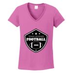Women's Heavy Cotton 100% Cotton V Neck T Shirt Thumbnail