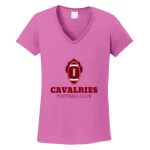 Women's Heavy Cotton 100% Cotton V Neck T Shirt Thumbnail