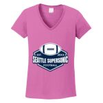 Women's Heavy Cotton 100% Cotton V Neck T Shirt Thumbnail