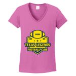 Women's Heavy Cotton 100% Cotton V Neck T Shirt Thumbnail