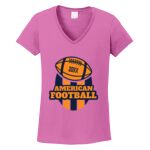 Women's Heavy Cotton 100% Cotton V Neck T Shirt Thumbnail