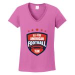 Women's Heavy Cotton 100% Cotton V Neck T Shirt Thumbnail