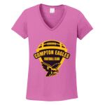 Women's Heavy Cotton 100% Cotton V Neck T Shirt Thumbnail