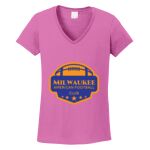Women's Heavy Cotton 100% Cotton V Neck T Shirt Thumbnail