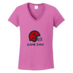 Women's Heavy Cotton 100% Cotton V Neck T Shirt Thumbnail