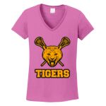 Women's Heavy Cotton 100% Cotton V Neck T Shirt Thumbnail