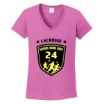 Women's Heavy Cotton 100% Cotton V Neck T Shirt Thumbnail