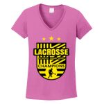 Women's Heavy Cotton 100% Cotton V Neck T Shirt Thumbnail