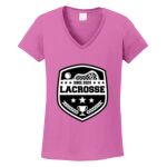 Women's Heavy Cotton 100% Cotton V Neck T Shirt Thumbnail
