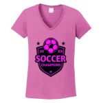 Women's Heavy Cotton 100% Cotton V Neck T Shirt Thumbnail