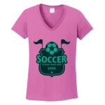 Women's Heavy Cotton 100% Cotton V Neck T Shirt Thumbnail