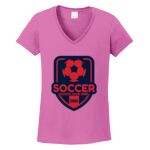 Women's Heavy Cotton 100% Cotton V Neck T Shirt Thumbnail