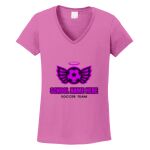 Women's Heavy Cotton 100% Cotton V Neck T Shirt Thumbnail