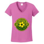 Women's Heavy Cotton 100% Cotton V Neck T Shirt Thumbnail