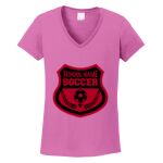 Women's Heavy Cotton 100% Cotton V Neck T Shirt Thumbnail