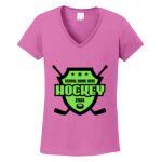 Women's Heavy Cotton 100% Cotton V Neck T Shirt Thumbnail