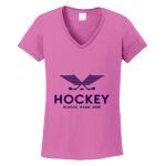 Women's Heavy Cotton 100% Cotton V Neck T Shirt Thumbnail