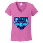Women's Heavy Cotton 100% Cotton V Neck T Shirt Thumbnail