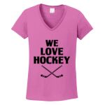 Women's Heavy Cotton 100% Cotton V Neck T Shirt Thumbnail