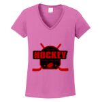 Women's Heavy Cotton 100% Cotton V Neck T Shirt Thumbnail
