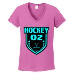 Women's Heavy Cotton 100% Cotton V Neck T Shirt Thumbnail