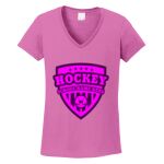 Women's Heavy Cotton 100% Cotton V Neck T Shirt Thumbnail