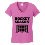 Women's Heavy Cotton 100% Cotton V Neck T Shirt Thumbnail