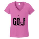 Women's Heavy Cotton 100% Cotton V Neck T Shirt Thumbnail