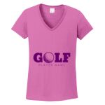 Women's Heavy Cotton 100% Cotton V Neck T Shirt Thumbnail
