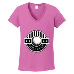 Women's Heavy Cotton 100% Cotton V Neck T Shirt Thumbnail