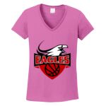 Women's Heavy Cotton 100% Cotton V Neck T Shirt Thumbnail